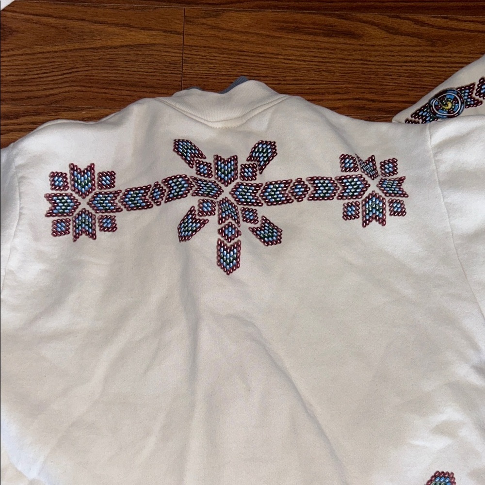 Vintage 90s Native American Unlimited Sportswear All Over Sweatshirt W/ Pockets - Picture 7 of 10